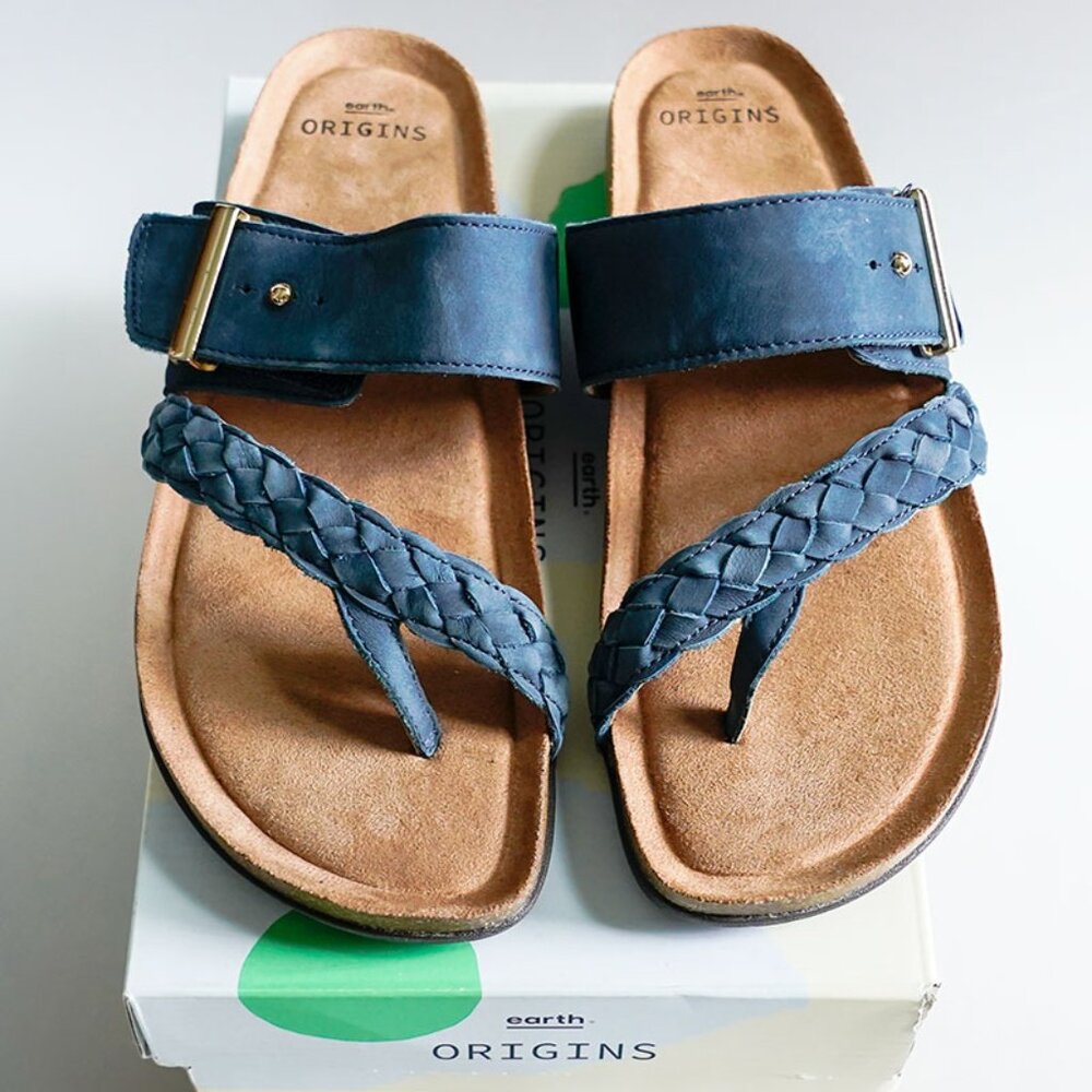 NIB Earth Origins, Onida Wide, Moroccan Blue Sandals size 11 W